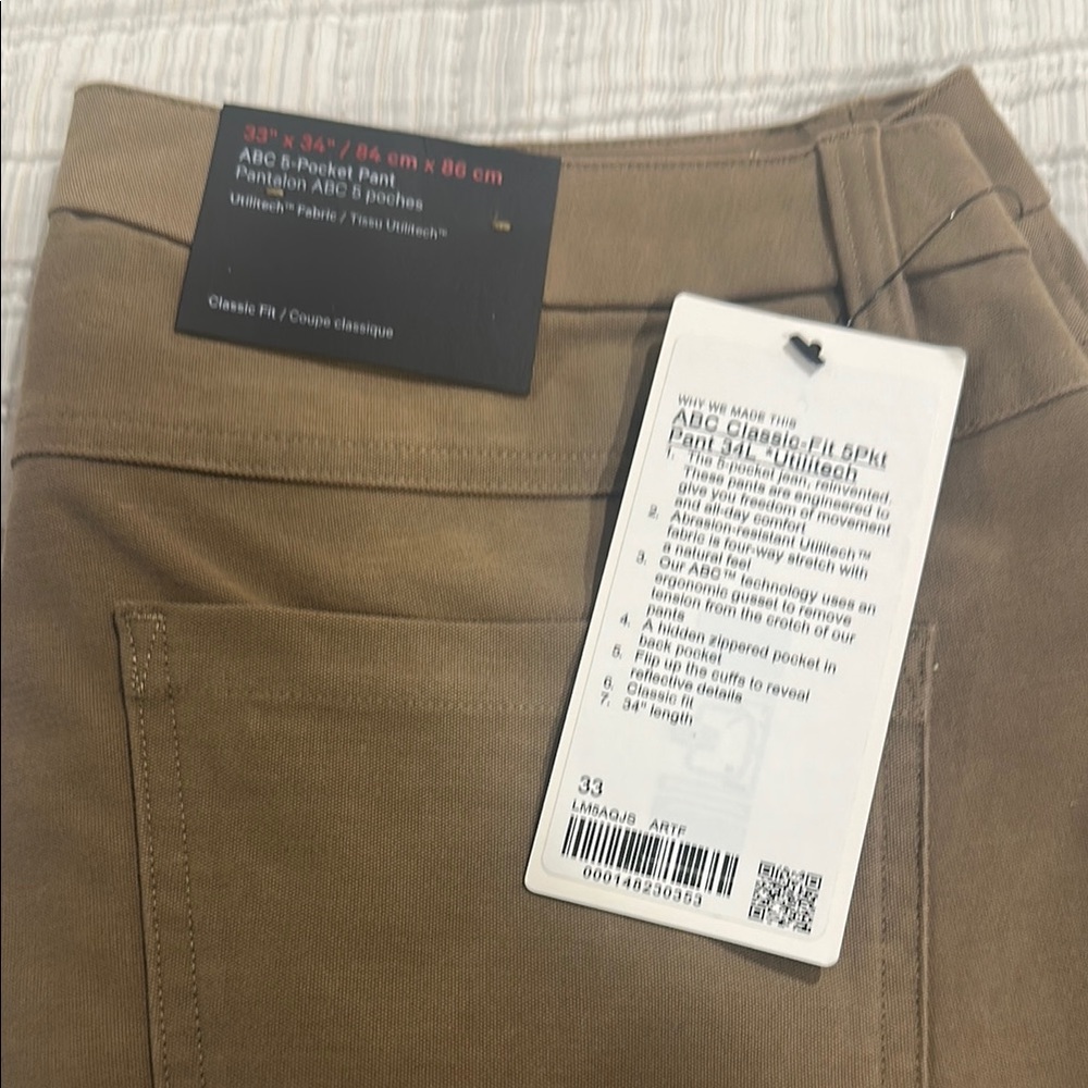 Lululemon Athletica Tan Chinos for Effortless Style